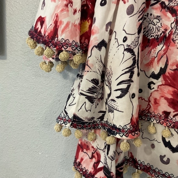 Soft Surroundings Womens Sz Small Floral Print Boho Blouse 3/4 Sleeve - Picture 4 of 10